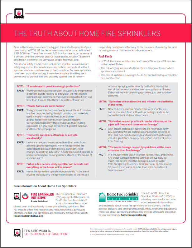 Truth of Home Sprinklers