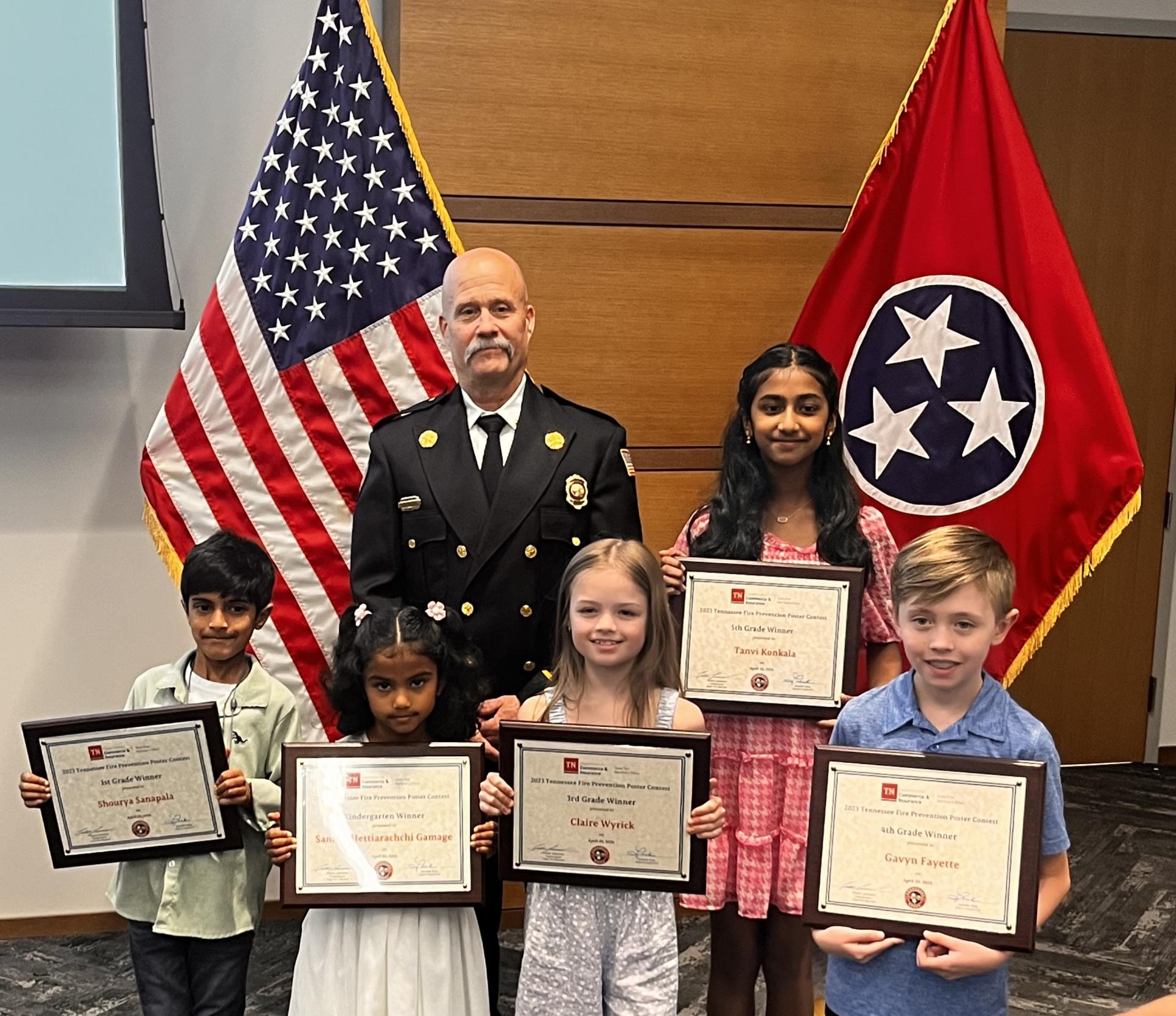 Students bring home six state fire prevention awards